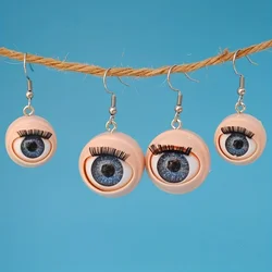 Blinking Doll Eye Earrings Dangle Quirky Weird Creepy Cute Strange Odd Jewelry Earrings