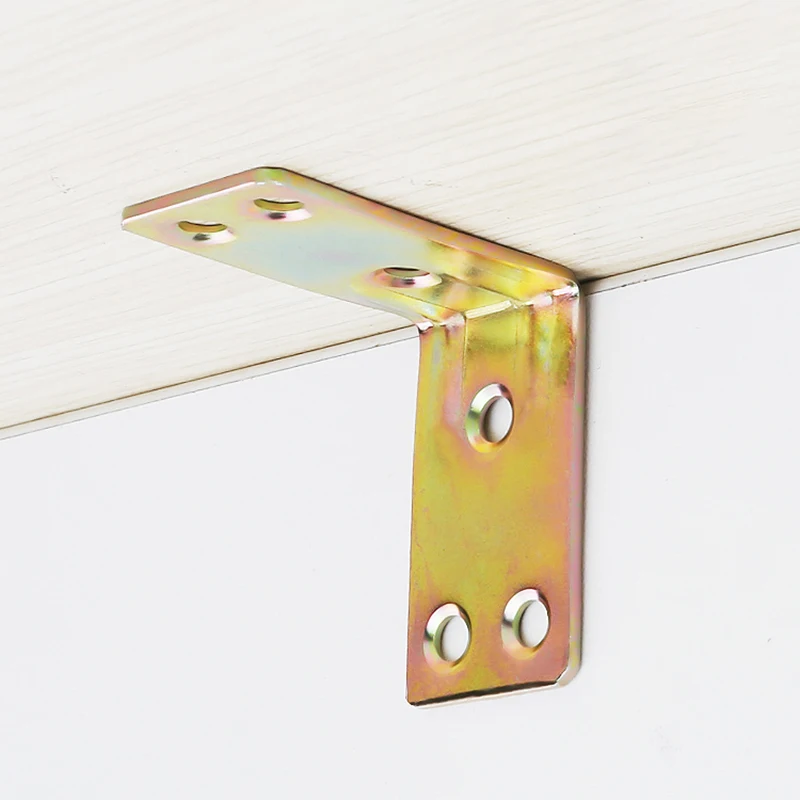 L/Straight Shape Stainless Steel Corner Code 90 Degree Right Angle Fixed Bracket Connector Furniture Bed Frame Cabinet Support