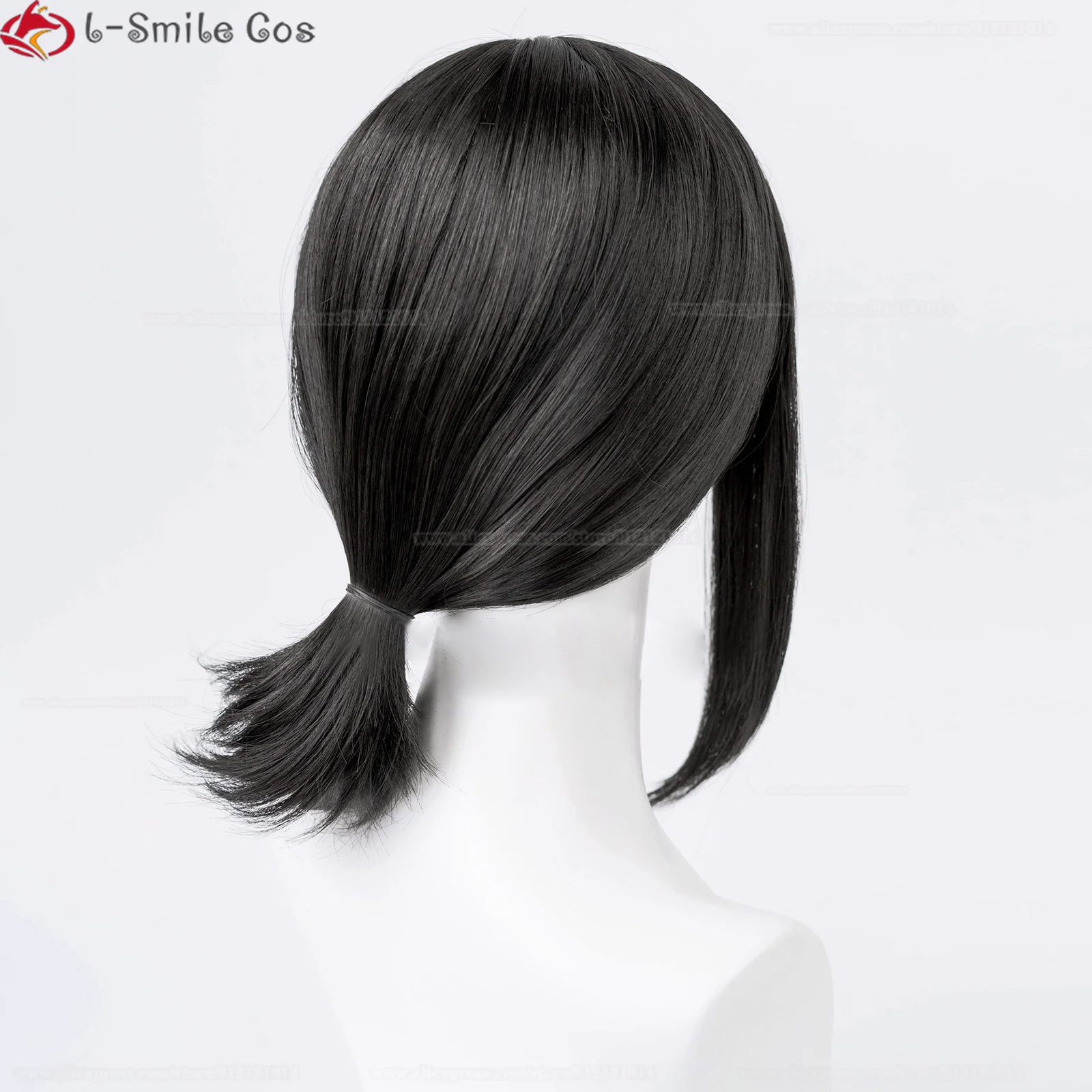 38cm High ashiyama Kobeni Cosplay Perücke kurze schwarze High ashiyama Kobeni Perücken Haarnadel hitze beständige Haar Anime Perücken