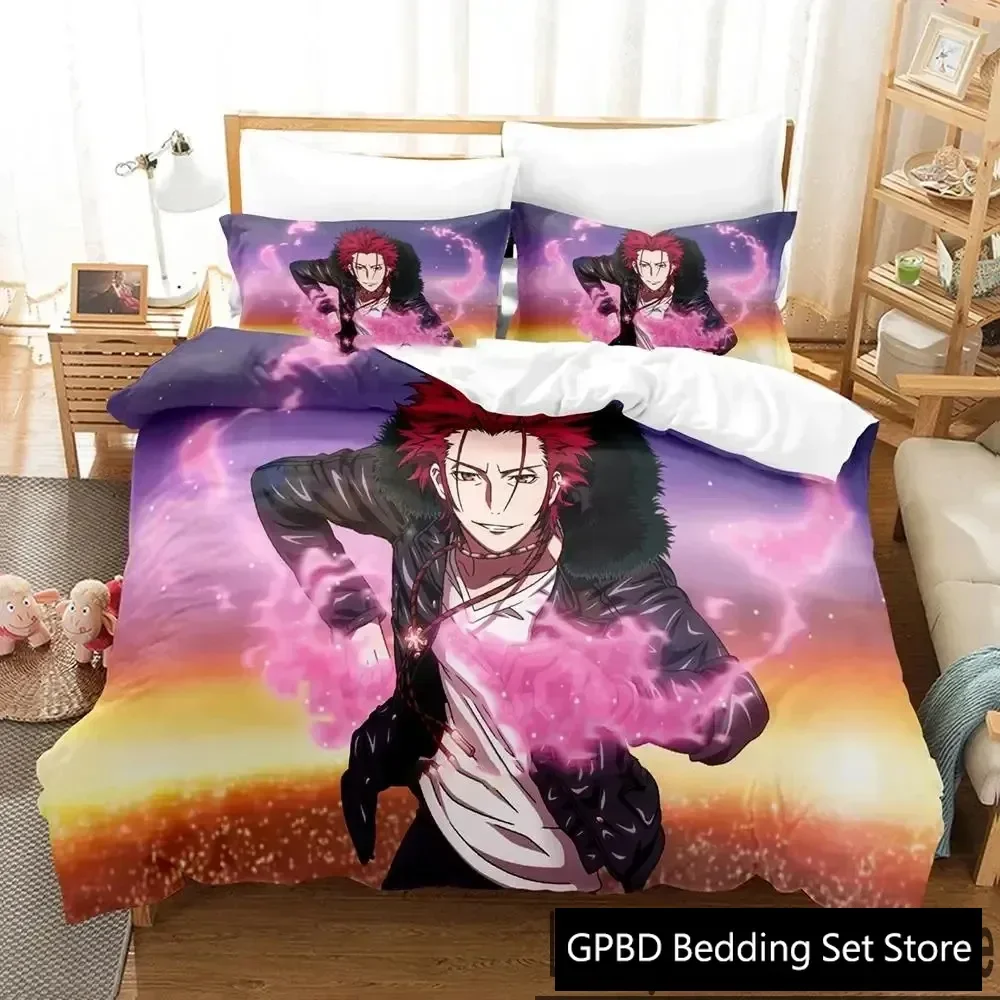 Anime K project Mikoto Suoh Bedding Set Boys Girls Twin Queen King Size Duvet Cover Pillowcase Bed boys Adult Home Textileextile