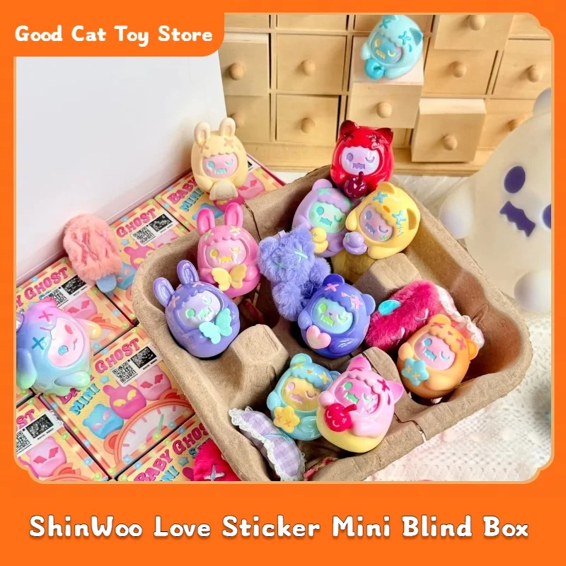 

Новая оригинальная наклейка Shinwoo Love, мини-слепая коробка, модная милая кукла ручной работы, украшение для рабочего стола, подарок на Хэллоуин, реквизит для украшения дома