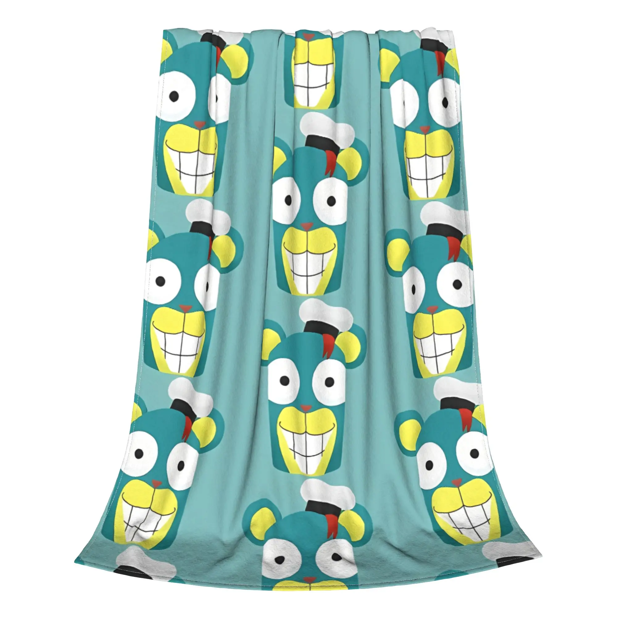 1PC Home Cutecore Hazel's Mask   Comic Happy Tree Friends Blanket Super Cosy Plush Home Living Room Sofa Halloween