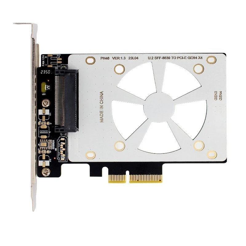Карта расширения PH46 PCIe X4 для U.2 SFF-8639 SSD, адаптер-конвертер NVMe U.2 SSD GEN4 для настольных ПК, для модернизации хранилища