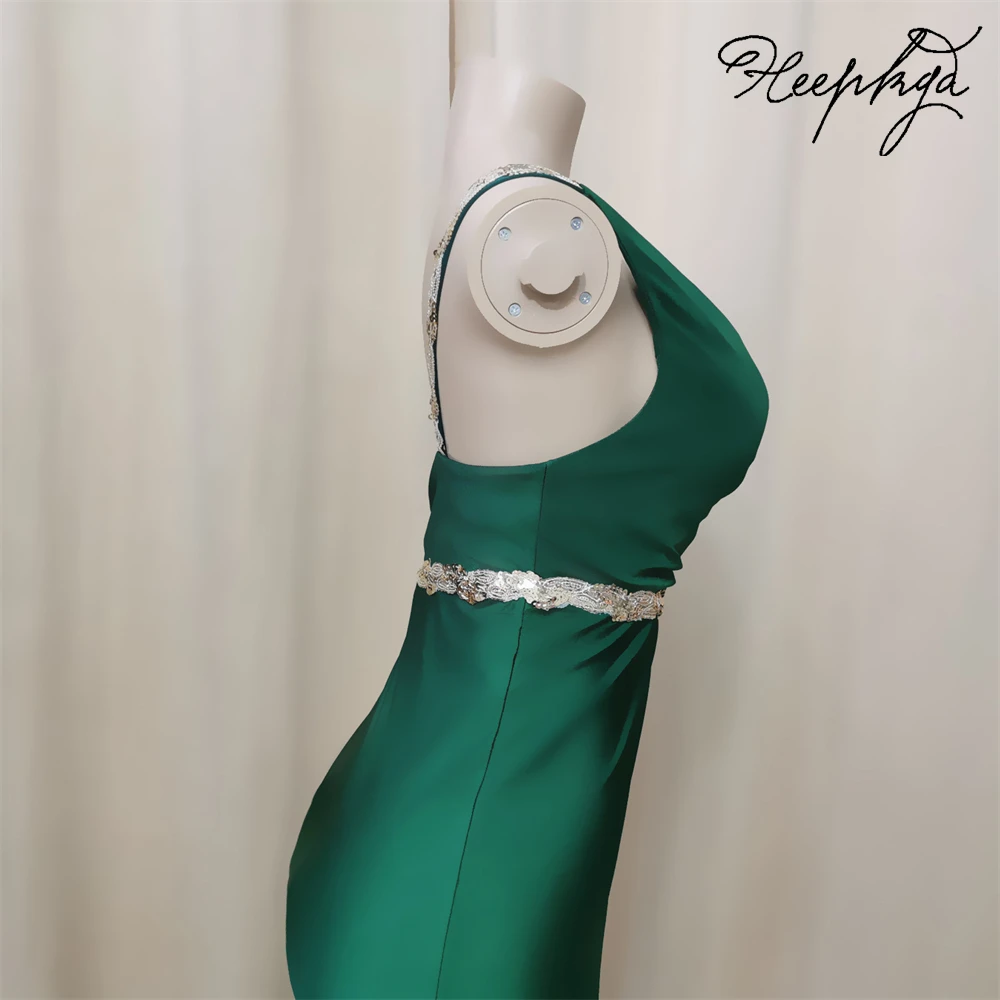 Vestido longo verde com cintos dourados, sem encosto reto, elastano elástico, vestidos formais, festa de casamento, drop shipping, novo, 2022