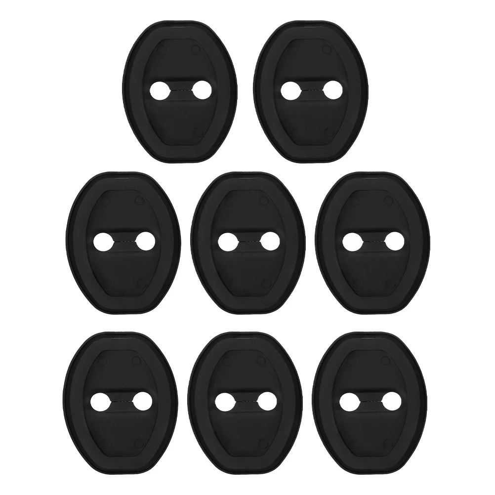

8Pcs Car Silicone Door Lock Protective Cover Door Latch Protector Shock Absorbing Pads Scratch Guard Quieter Closing