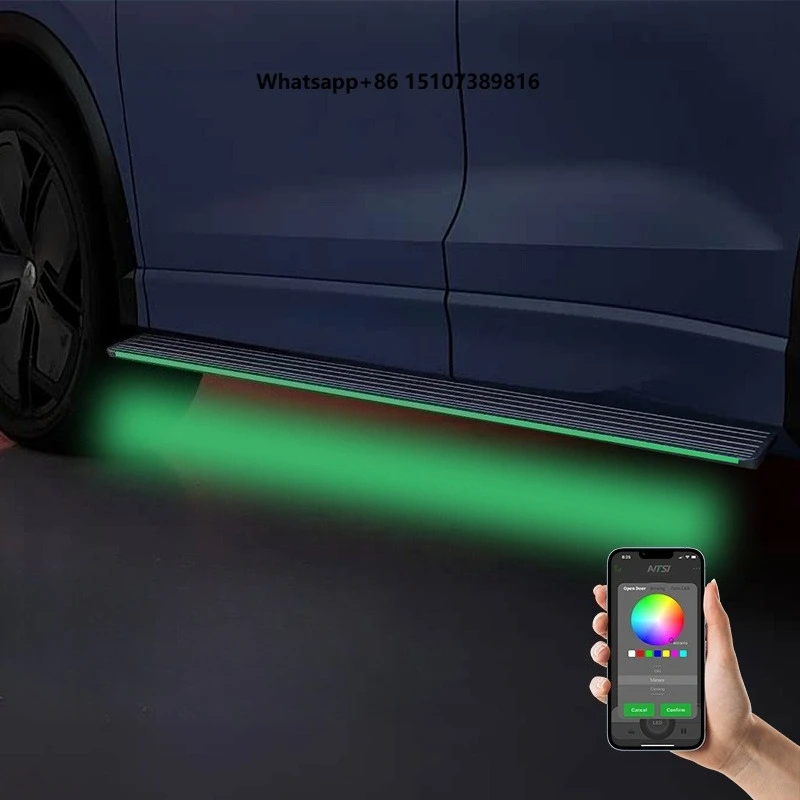 OEM LED Car Side Steps SUV Original Aluminum Foot Running Boards for VW Tiguan R Line