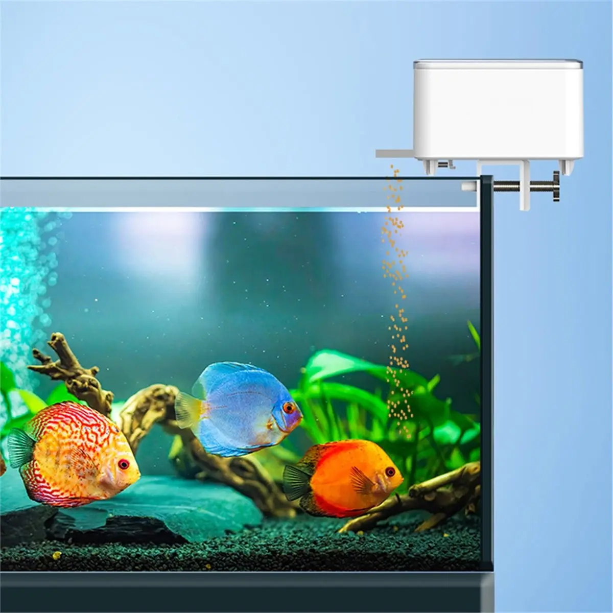 New Arrival Smart APP Fully Automatic Aquarium Fish Tank Feeder Timer Wireless Mobile Phone Remote Control Fish Food Machine