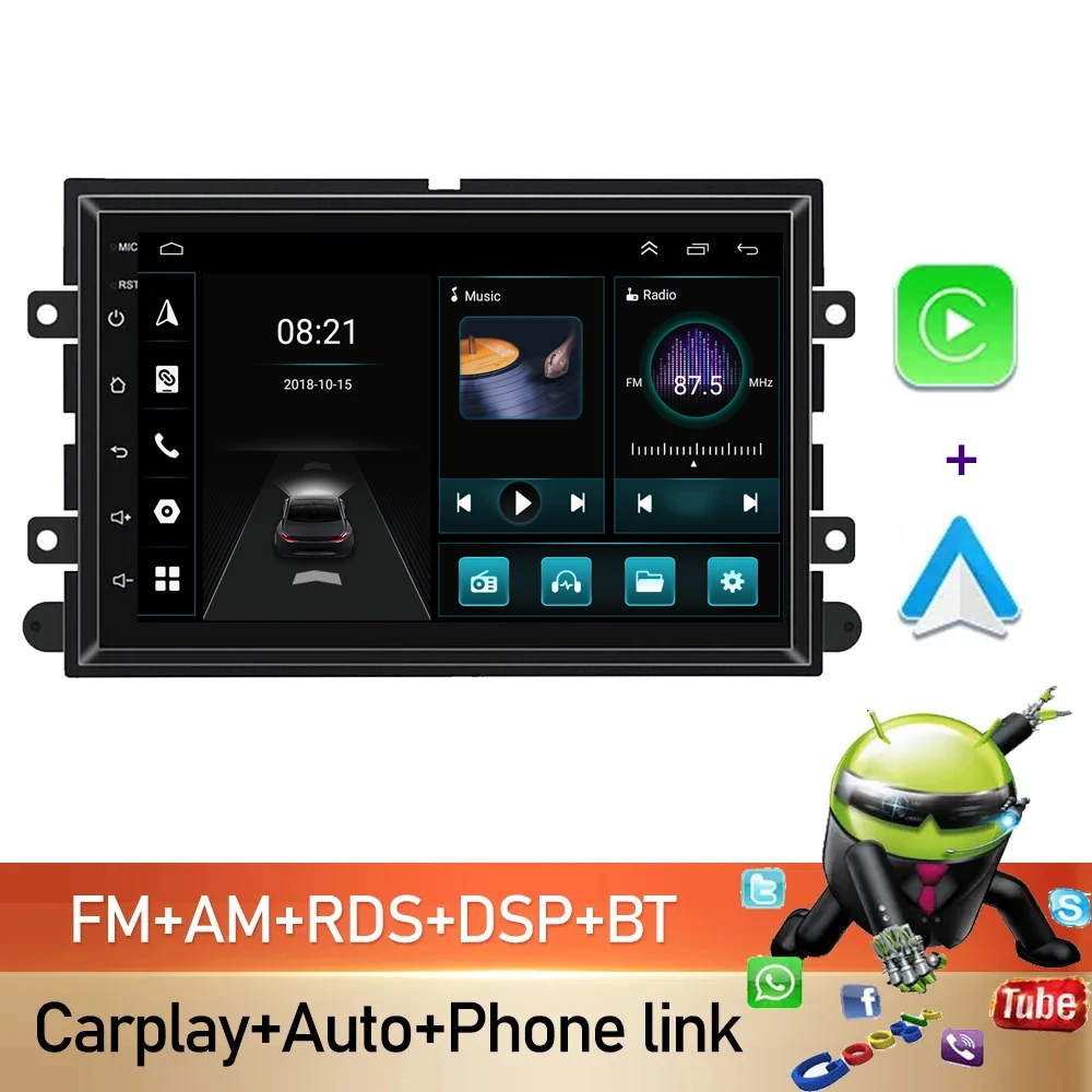 

Автомагнитола 2 DIN для Ford F150 Explorer F350 Mustang Fusion Escape Edge Focus Freestyle Taurus Carplay Android