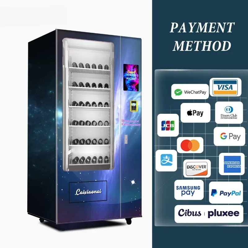Customized Wholesale Frozen Drink and Snack Vending Machine with Card Reader for Small Business Beverage Food Dispenser