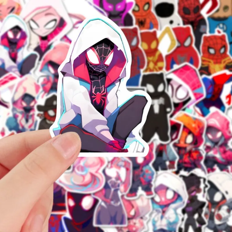 

50pcs Spider-Man Parallel Universe Miles Gwen Peripheral Personality Creative Room Decoration Waterproof Sticker Holiday Gift