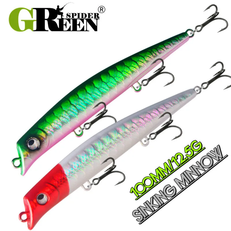 100mm12,5g Angeln Köder Sinking Jerkbait Kurbel Pesca Karpfen Popper Meer Hecht Swimbait Wobbler Künstliche Köder