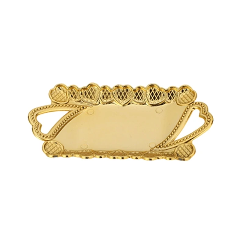 Golden Jewelry Display Dish Sink Tray Cosmetic Jewelry Organizers Dropship