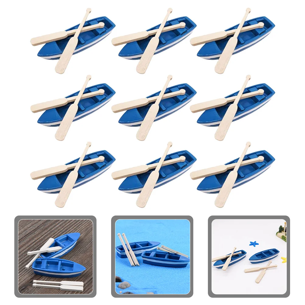 

1Set Resin Mini Boat Decor Creative Beach Theme Ornaments for Sandbox Micro Landscape Garden Art Decoration Set