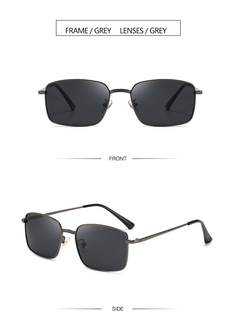 Vintage Metall-Sonnenbrille mit quadratischem Rahmen, polarisiert, Gesichtsformend & Vielseitiger Stil mit UV-Schutz 5047 – Detail 11