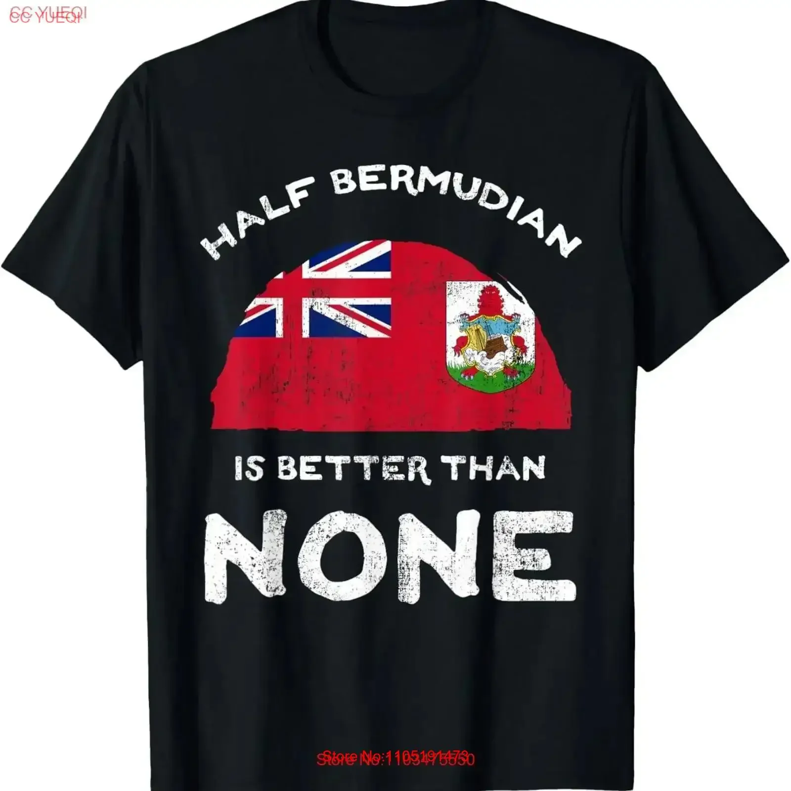 La mitad Bermudian es mejor que ningunas Bermuda Heritage DNA camiseta vintage lavada elegante ropa de calle gráfica versátil homme
