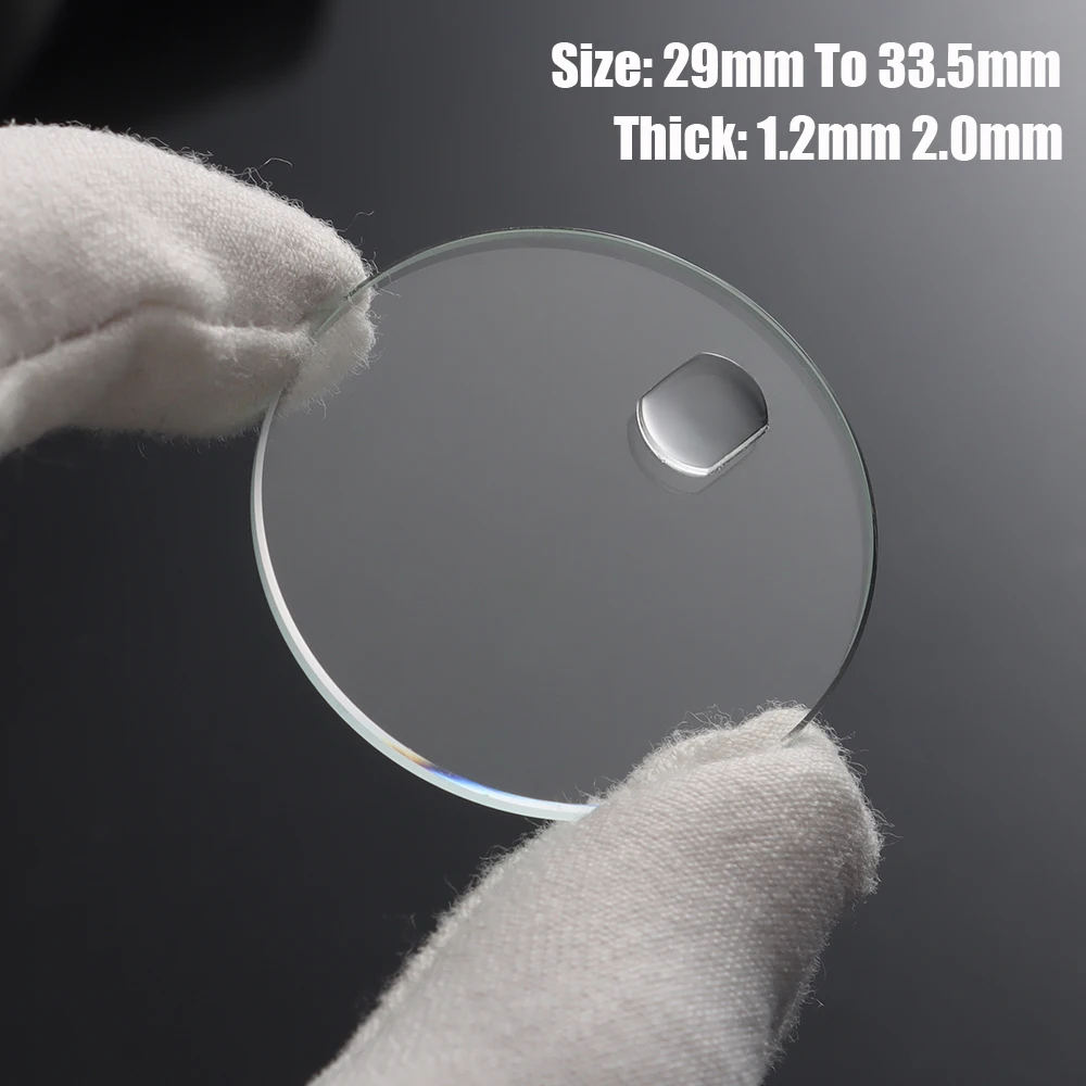 1,2mm 2,0mm mit Datumsfenster, Vergrößerungslinse, Dickes Flaches Mineral-Uhrglas 29mm bis 33,5mm Rundes Glas Uhrenzubehör