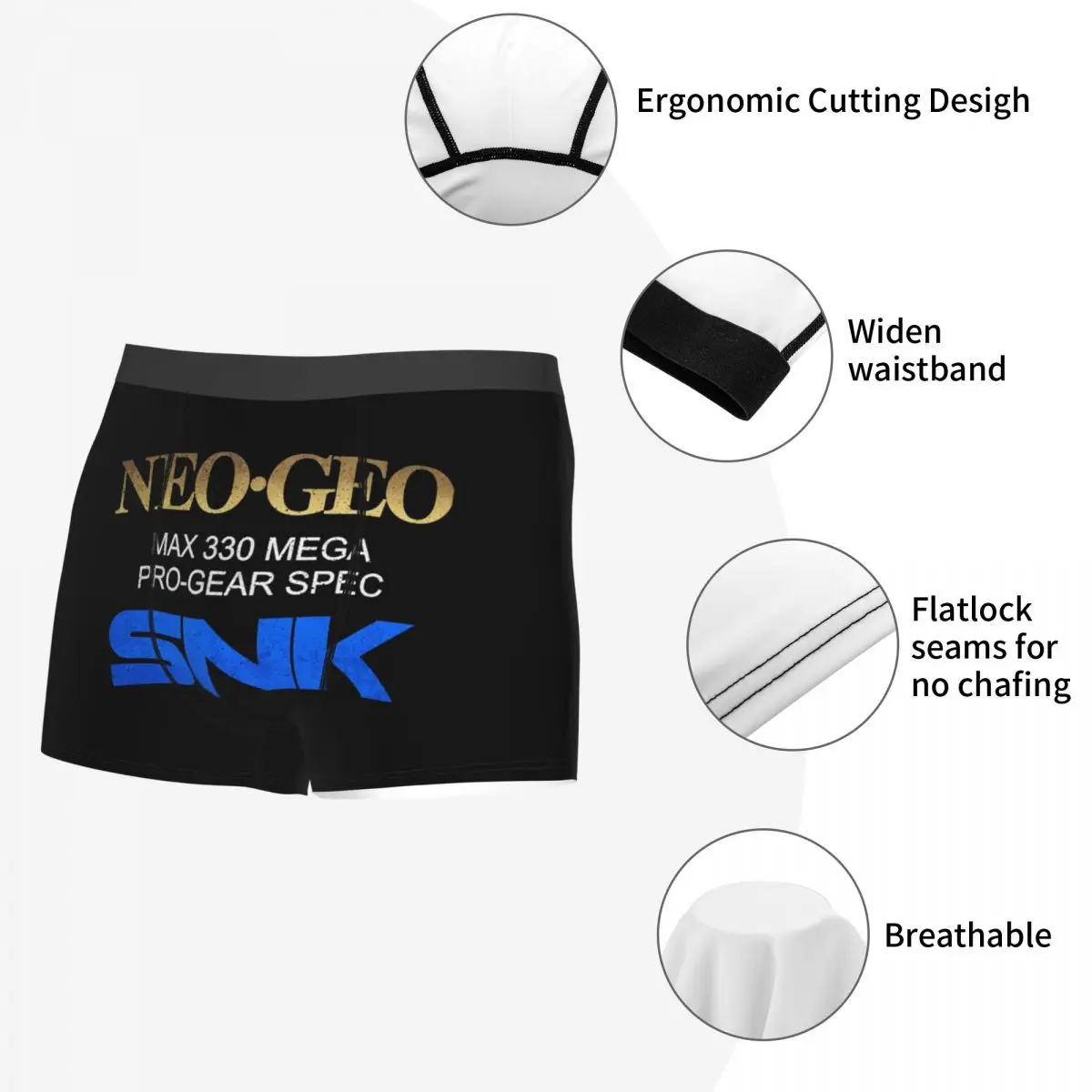الملاكم السروال السراويل Neo Geo Pro Gear المواصفات الذهب الرجعية تصميم سراويل الرجال ملابس داخلية جيدة التهوية ل أوم رجل صديقها هدية