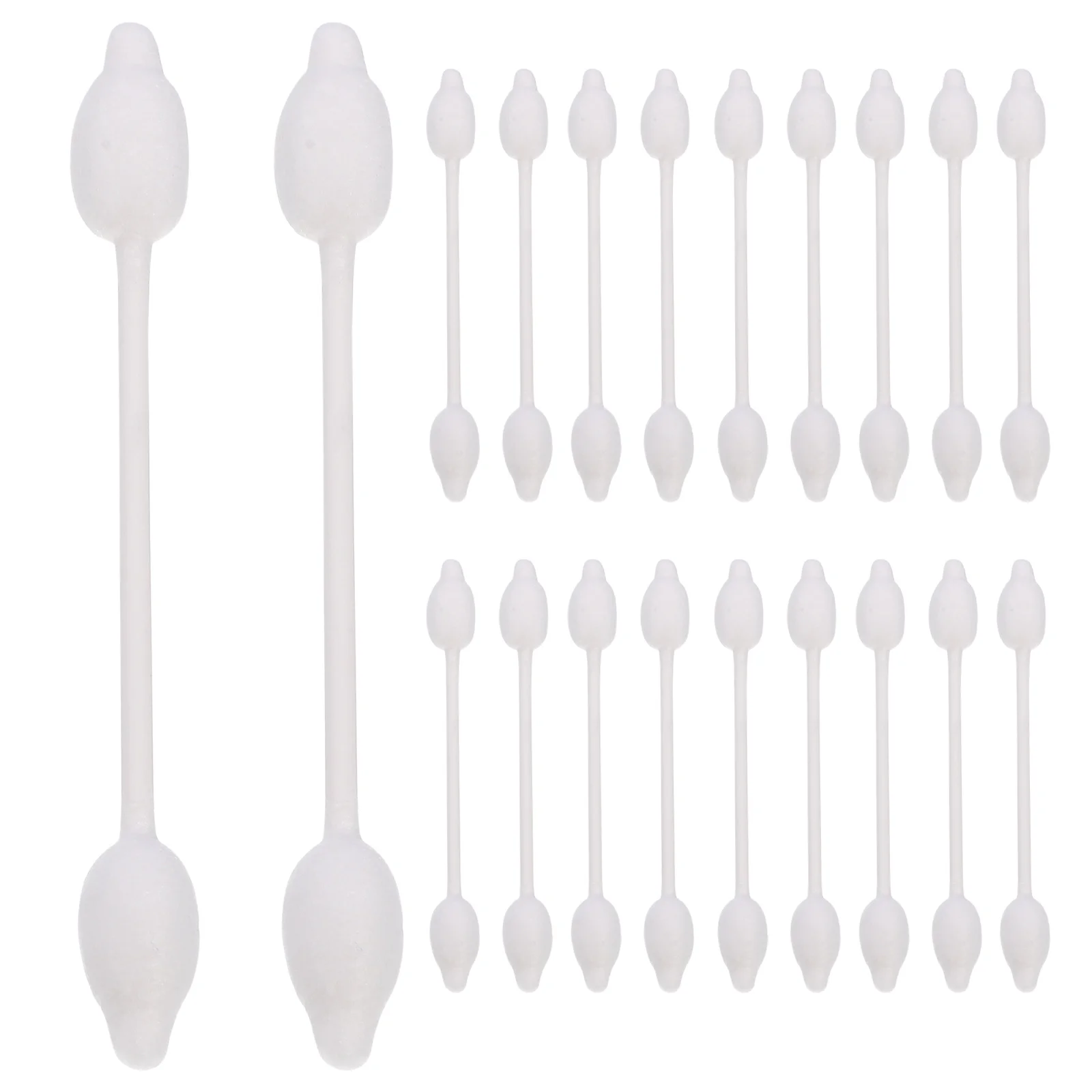 56 قطعة مسحات قطنية للعناية بالطفل طبيعية غير مبيضة برأسين على شكل القرع آمنة للاستخدام الحساس أدوات تجميل لتنظيف حديثي الولادة