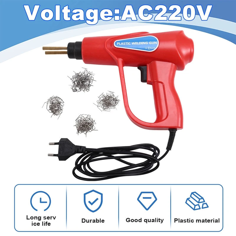 A81M New 70W Hot Stapler Plastic Welding Machine 4 Types Staples Welding Repairing Machine Car Bumper Repair Kit