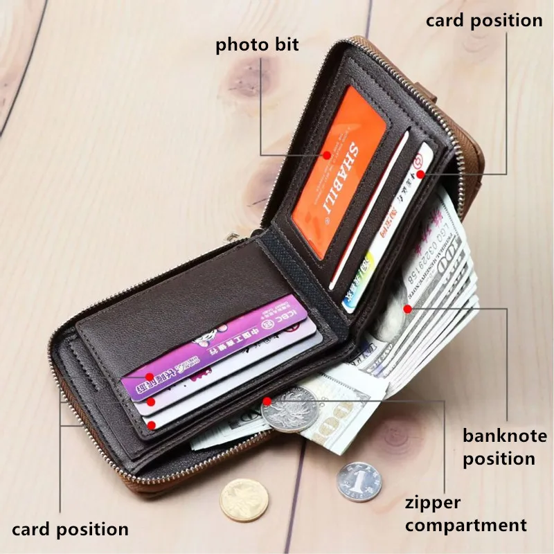 2024 New Short Wallet External Draw Card Fashion Multifunctional Large Capacity Card Holder