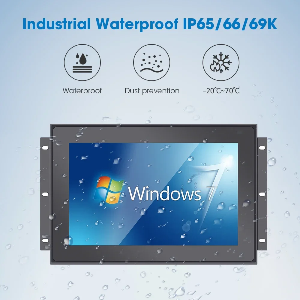 Front IP65 Waterproof Rugged Tablet 15'' 17'' PCAP Touch 5MP Webcam Android industrial Panel Pc Poe