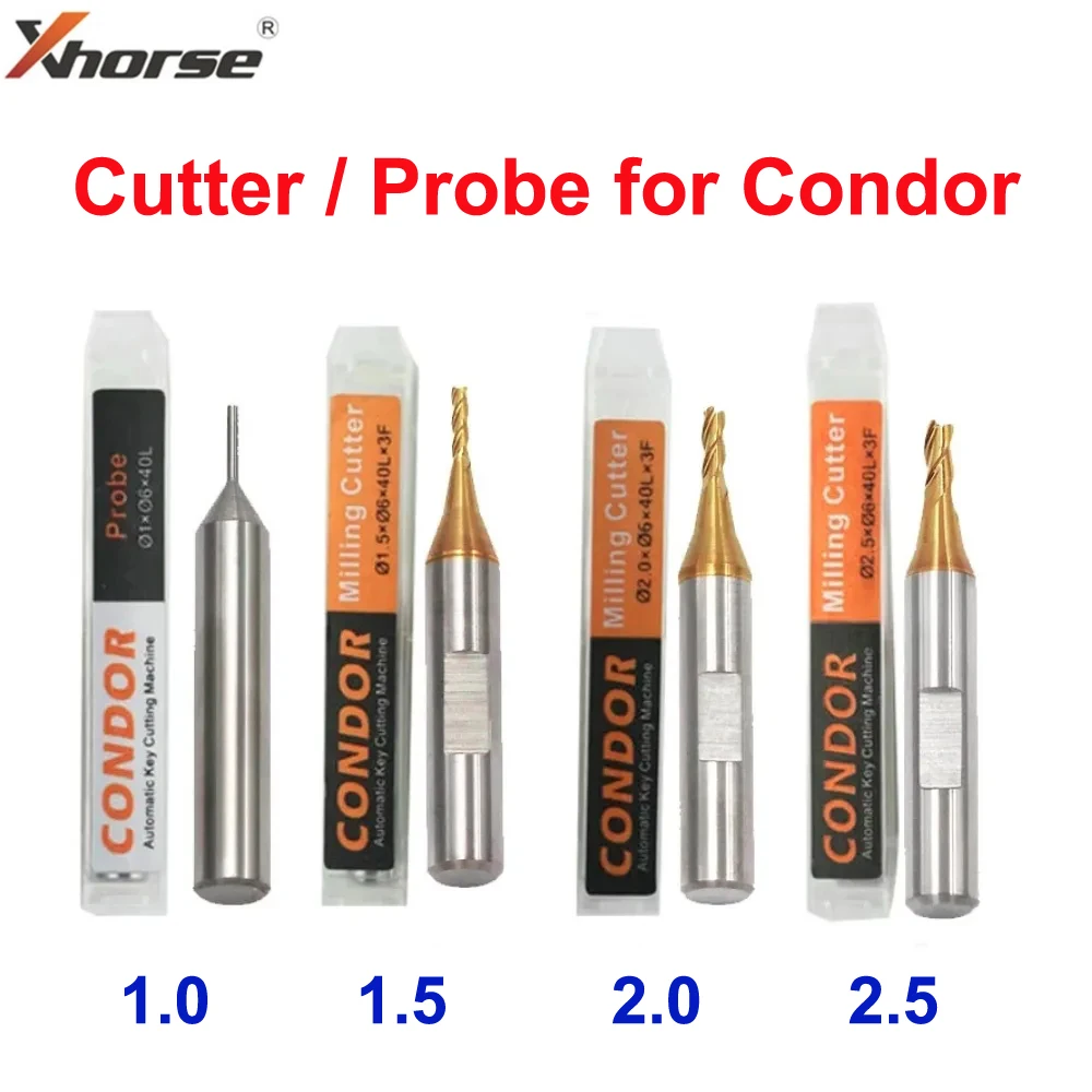 Sale ! 1.0mm 1.5mm 2.0mm 2.5mm Cutter Probe for Xhorse CONDOR XC MINI Plus Dolphin XP-005 Dolphin XP-007 Key Cutting Machine