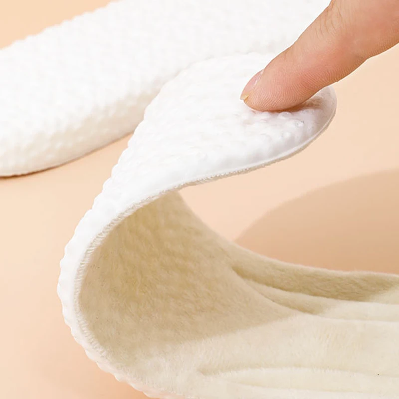 1 par engrossar macio inverno botas de neve almofada sola palmilhas térmicas de caxemira palmilha de aquecimento eva inserção manter quente palmilha aquecida