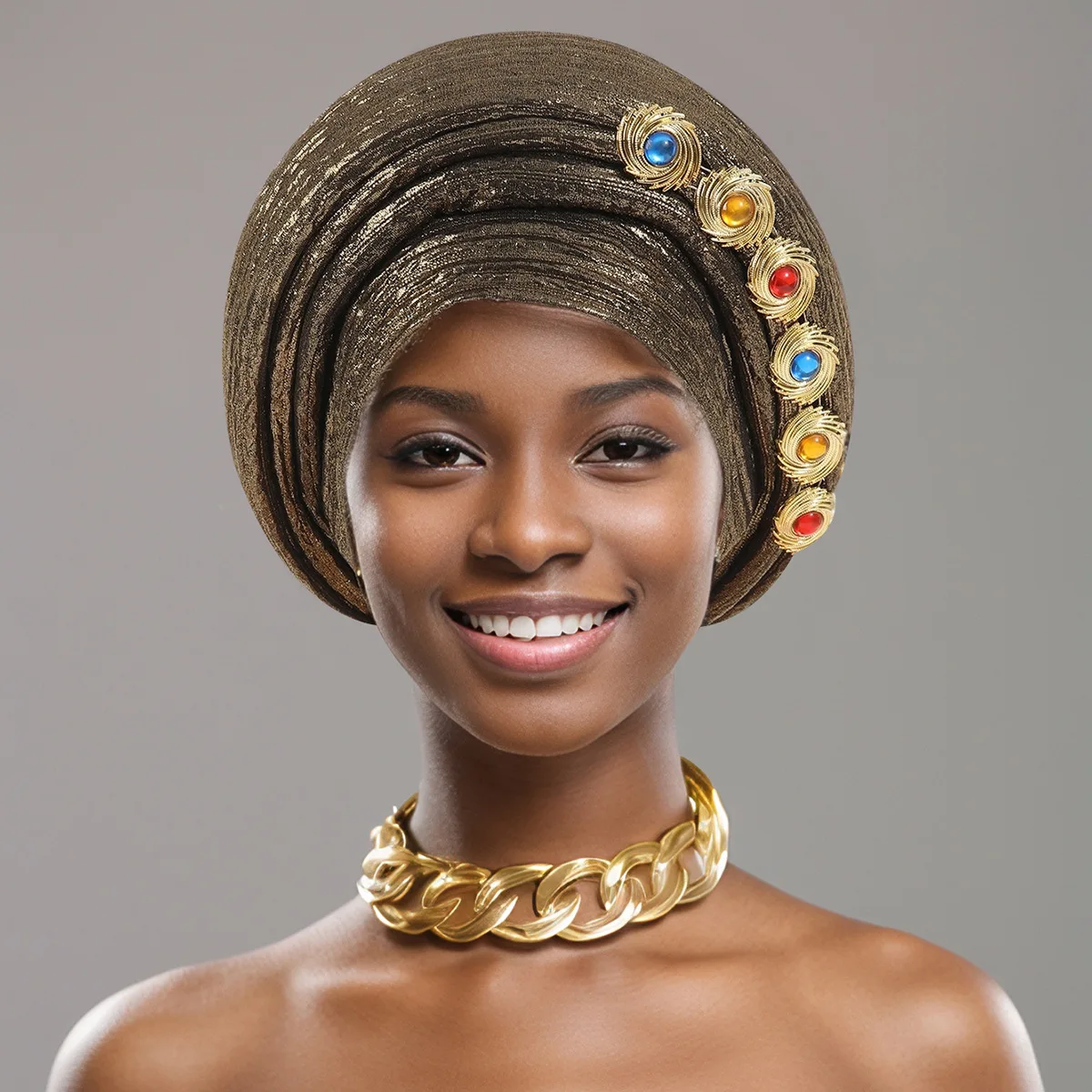 Diamantes cabeça envoltório gorro muçulmano hijab lenço chapéu africano auto gele headtie feminino turbante boné nigeria chapéu de casamento já feito