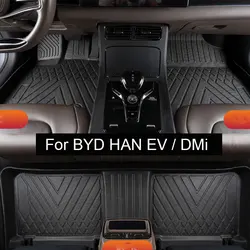 Car Floor Mats For BYD HAN EV DMi 2023 Trunk Mat Waterproof Non-slip Foot Pad Fully Surrounded Left-hand Drive Car Accessory