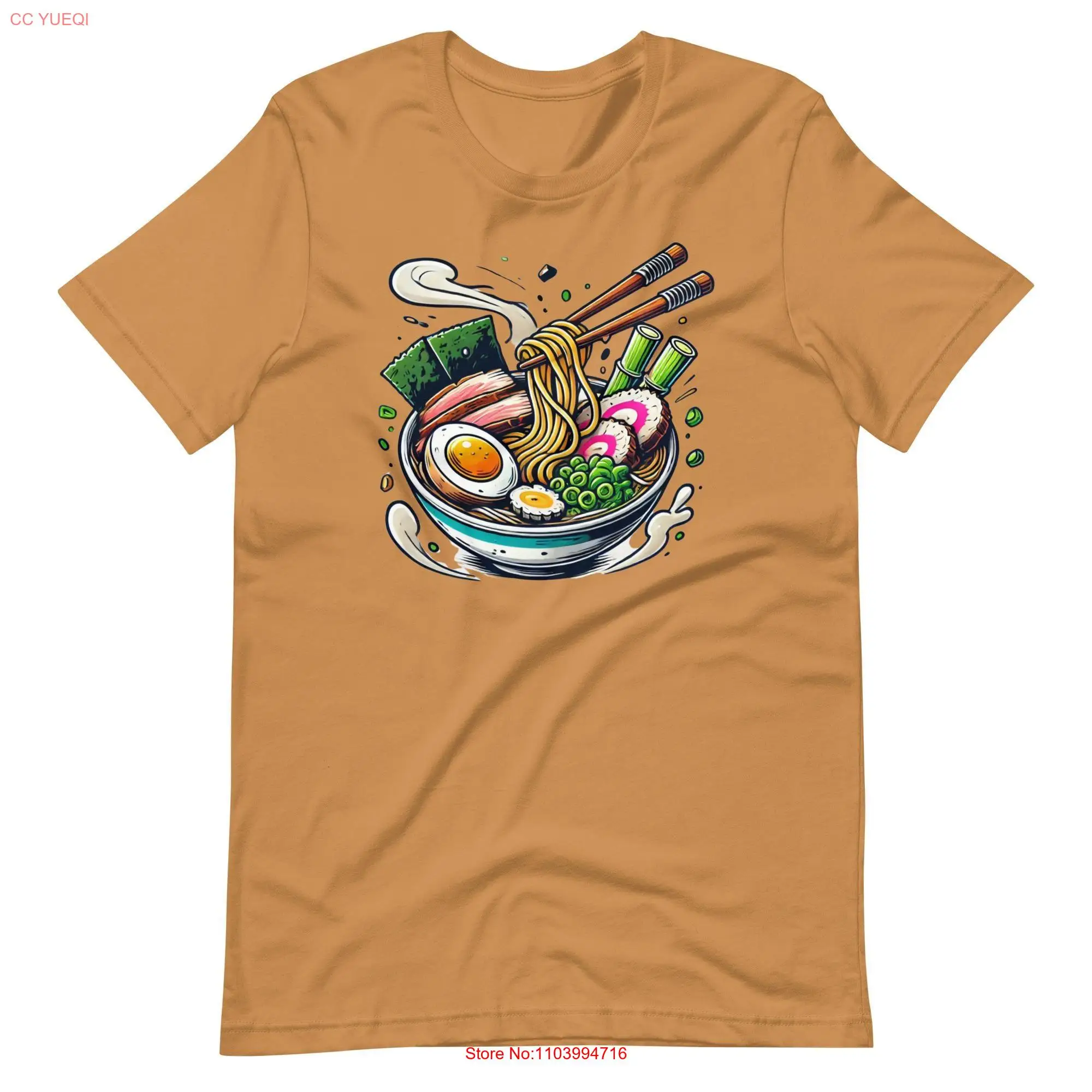 Camiseta Ramen Bowl Foodie para amantes de fideos japoneses de manga larga o corta