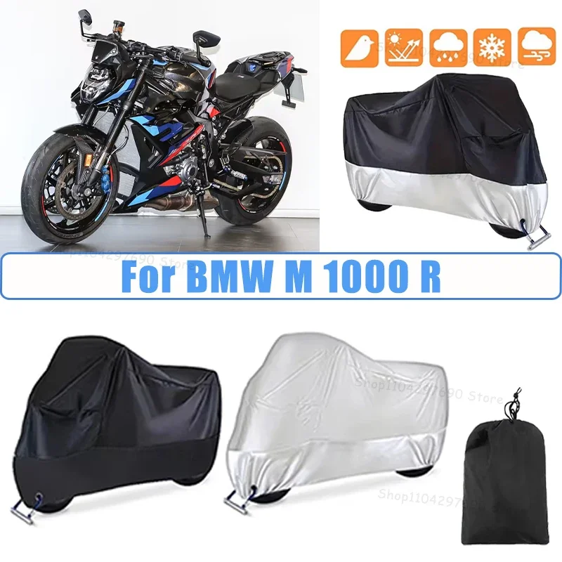 210D Oxford Motorcycle Cover Waterproof All Season UV Protection For BMW M 1000 R Anti-Tear Windproof Motorbike Cover