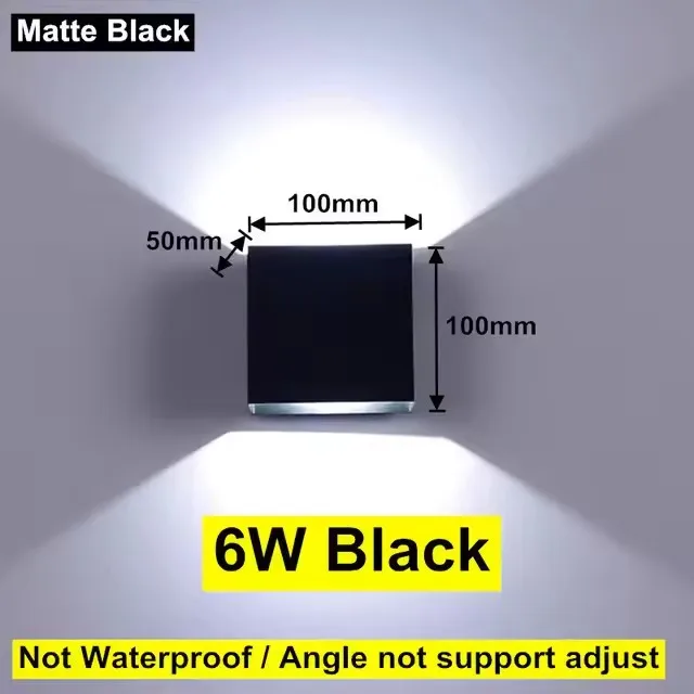 6W/12W LED-wandlamp Buiten Waterdicht IP65 Veranda Tuin Wandlamp & Binnen Slaapkamer Nachtkastje Decoratie Verlichting Lamp Aluminium