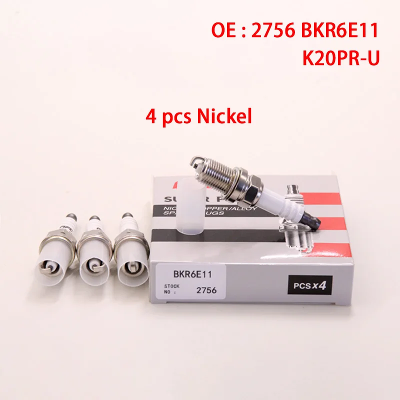 

Spark Plug Nickel BKR6E11 2756 For HYUNDAI ACCENT KIA MAZDA CHEVROLET SUZUKI TOYOTA COROLLA NISSAN 96130723 FR7DC+