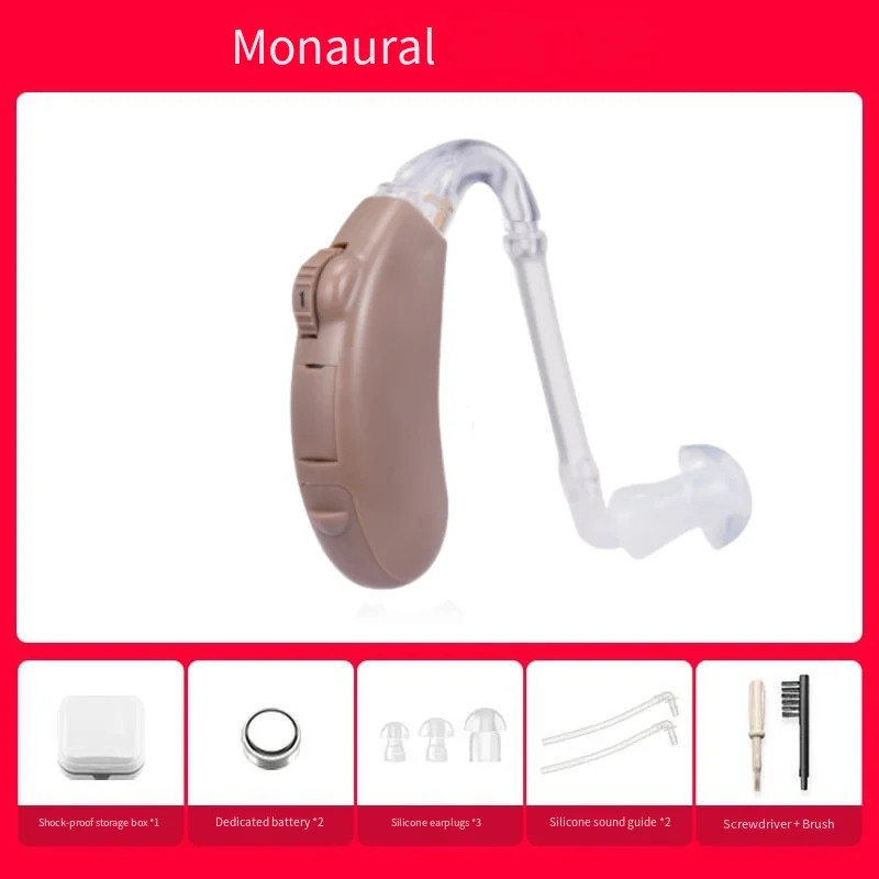 

New High-Power Digital Wireless Non-Rechargeable Hearing Aid Headset Adjustable Volume Amplifier Elderly Young Deaf Hearing Aids