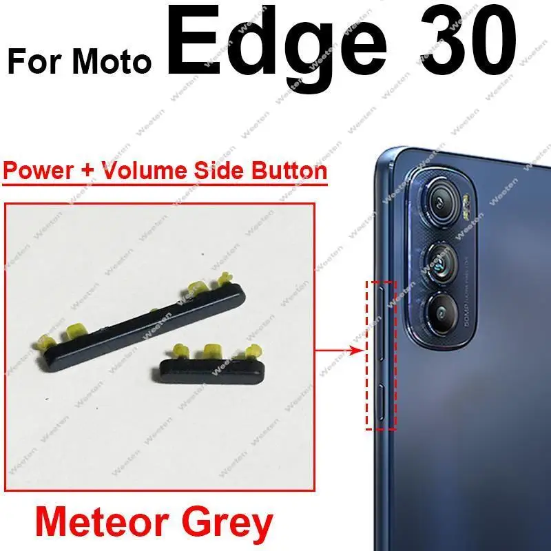 Power Volume Button For Motorola MOTO Edge 20 30 Edge S30 2021 Edge 2022 On OFF Power Volume Side Keys Parts