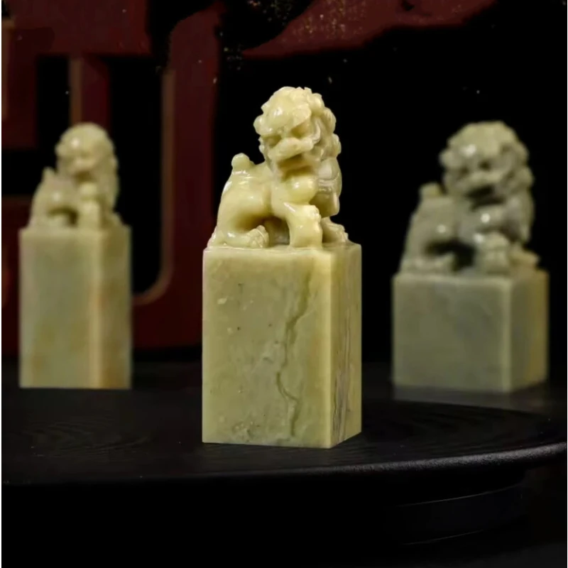 Vintage Stone Custom Name Stamp Chinese Calligraphy Introductory Head Corner Personal Stamp Hard Pen Write Signature Seals Sello