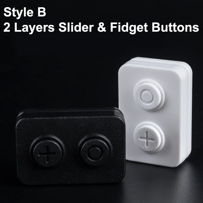 New Magnetic Fidget Sliders EDC Fidget Push Clickers ABS Haptic Antistress Adults Focus Desk Toy ADHD Sensory Toy Stress Relieve