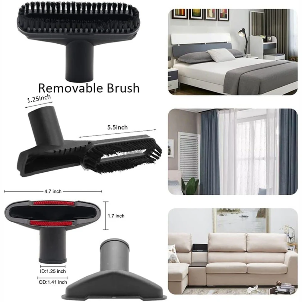 9 accesorios aptos para accesorios 1 1/4 pulgadas - 3 varita de extensión de vacío, adaptador de manguera de vacío de 32 mm y 35 mm