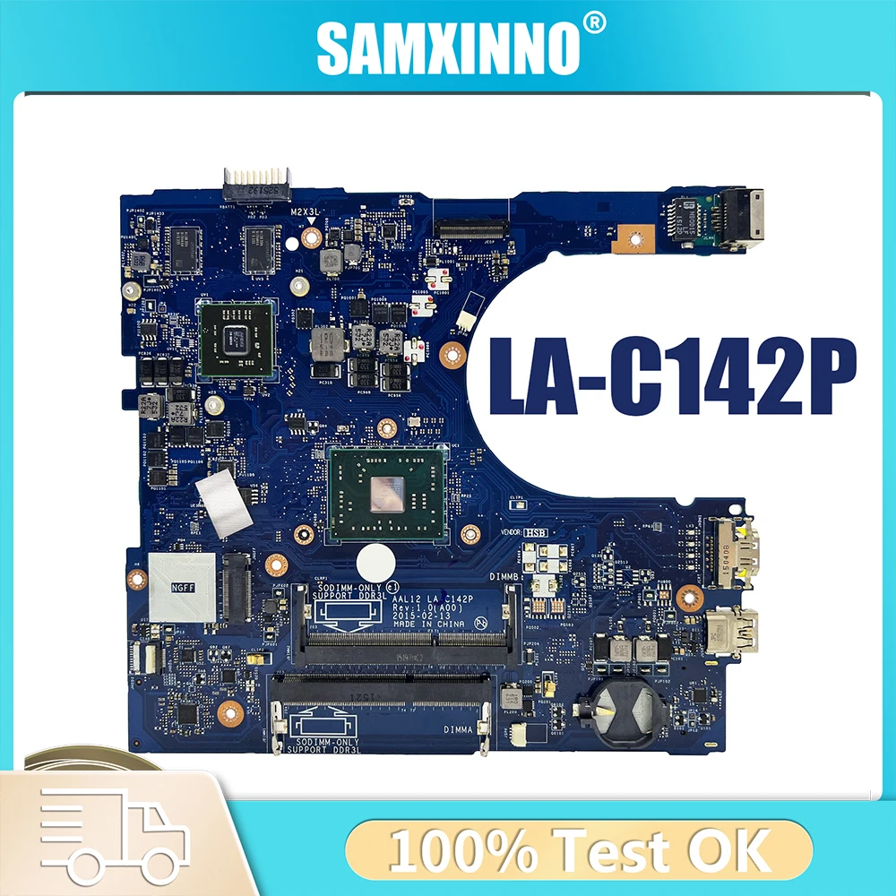 

For Dell Inspiron 5455 5555 5755 Laptop Motherboard LA-C142P with A6-7310 A8-7210 CPU UMA Mainboard 100% Tested OK