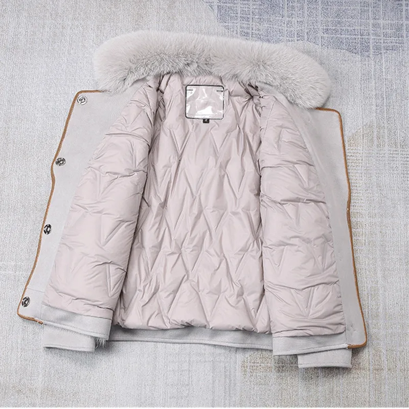 Winter Suede Faux Fur Coat Womens 2023 New Fluffy Fur Warm Parkas Thick Coats Down Jacket Female Streetwear Splice Overcoat 2905