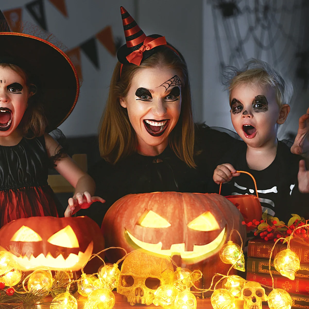 

Decorations Light up Skulls Halloween Party Led Lighting Lighted Indoor Supplies