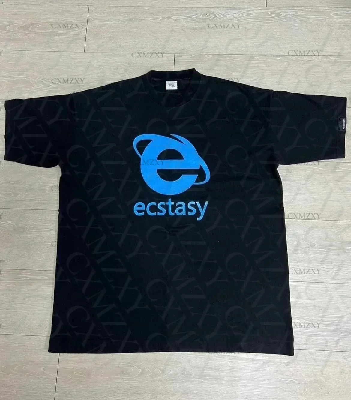 

2025 Streetwear Ecstasy New T Shirt Y2K Men's Harajuku White T-shirt Letter Pattern Printing Oversize Loose Short-sleeved Gothic