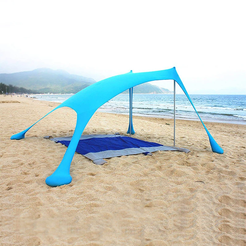 Family Beach Sunshade Lightweight Sun Shade Tent With Sandbag Anchors 4 Free Pegs UPF50+ UV Large Portable Canopy Drop Shipping