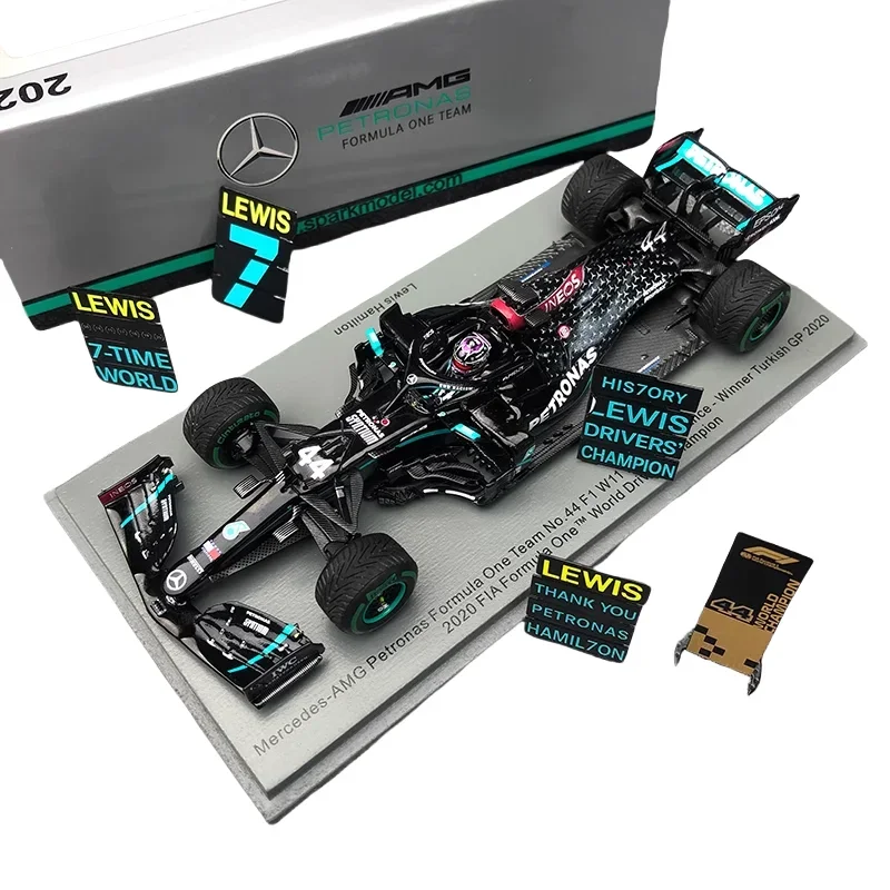 SPARK 1/43 F1 car Mercedes Hamilton 2020 W11 Turkey 7 Championship version resin simulation model, a collection gift for friends