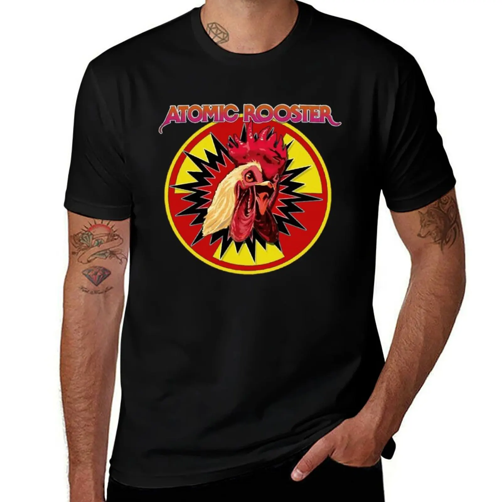

Atomic Rooster Band T-Shirt t shirts for man graphic vintage man t shirt graphic t shirts for man cotton T-Shirt