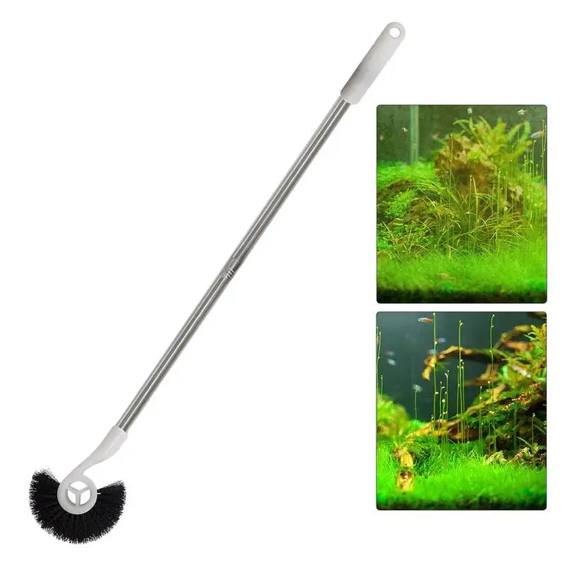 Fish Tank Cleaning Brush Long Handle Aquarium Cleaning Tool Reusable Algae Scrapers Cleaner Tools Deep Cleaning Aquarium Brushes