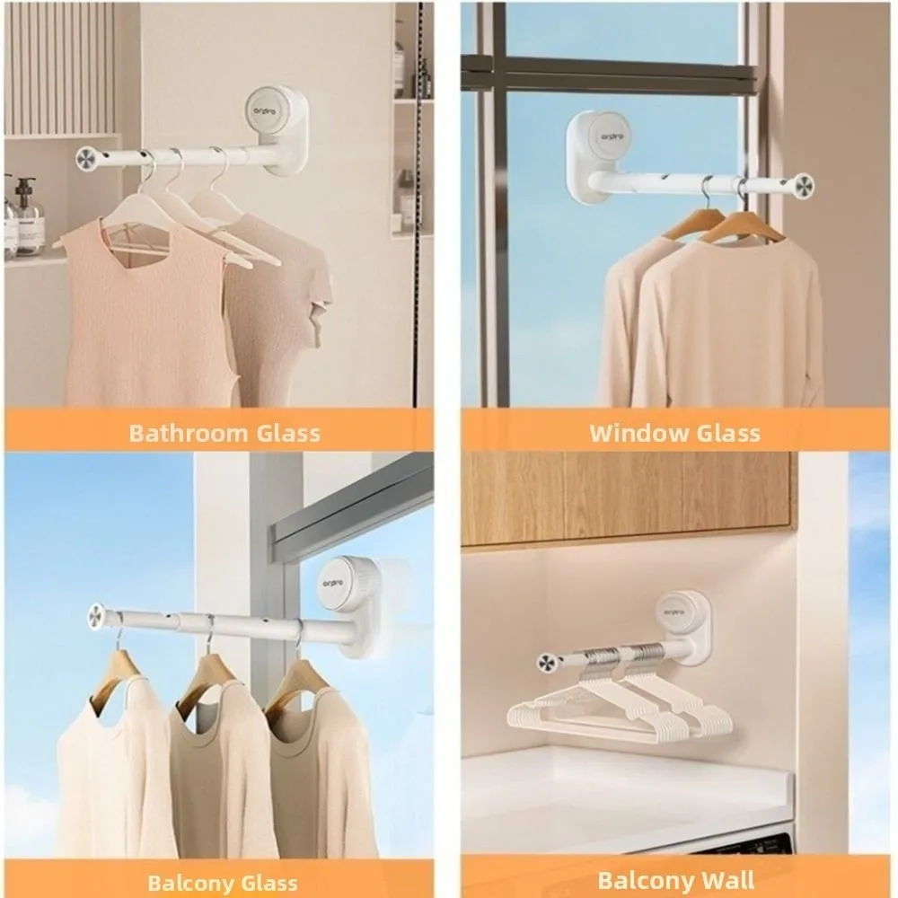 

Выдвижная сушилка для одежды, регулируемая длина, складная вешалка для одежды, органайзер, экономия места, без сверления, подвесная стойка для балкона