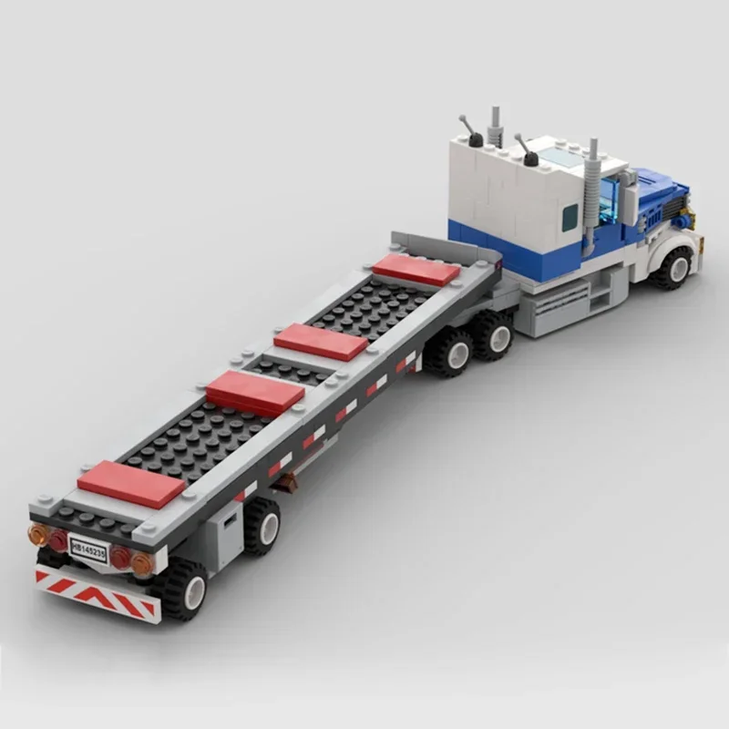 Modello di auto da città Moc Mattoni da costruzione Linea colorata Contenitore Camion Tecnologia Blocchi modulari Regali Giocattoli di Natale Set fai da te Assemblaggio