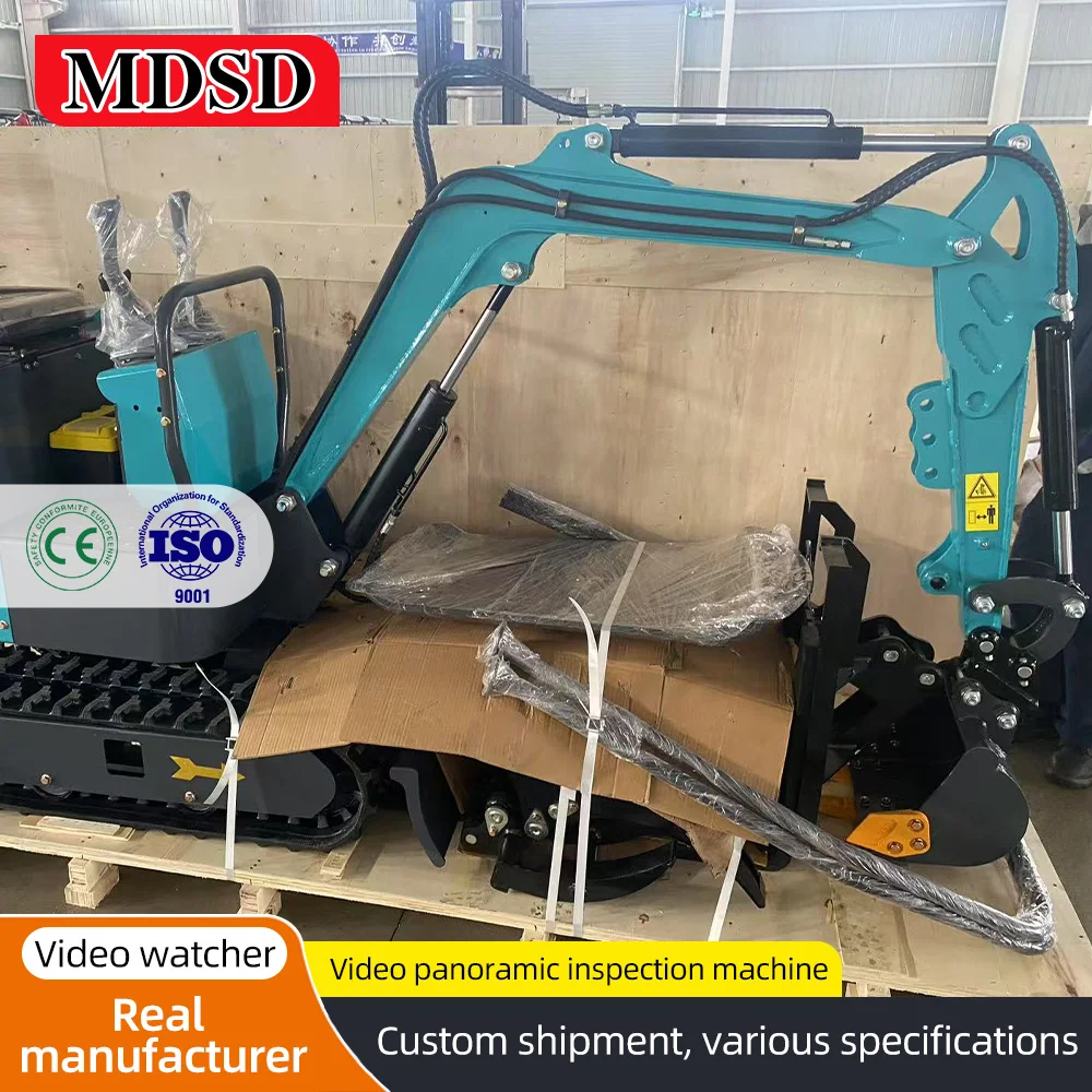 Mini Excavator Hidrolik Crawler Backhoe Digger Untuk Pertanian Rumah Tangga, Penggalian Parit, Pemasangan Kabel, dan Pengerukan Sungai, Kustomisasi Pabrik