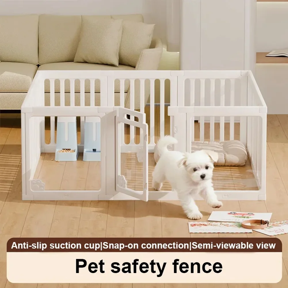 150x100x60cm Dog Cage Dog Fence Indoor Fence Protective Fence Pet Small Household Acrylic Transparent Anti Escape Dog House